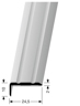 MPlus Winkelprofil 236 SK SBS 100cm 10 x 24,5mm Alu Edelstahl elox. F2 geri.